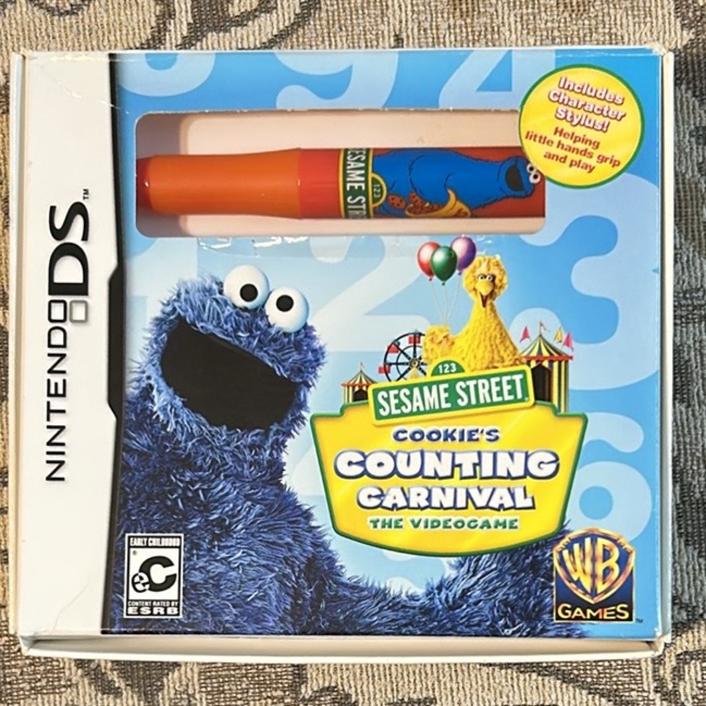 Sesame Street Cookie’s Counting Carnival Nintendo DS Game with Bonus Stylus